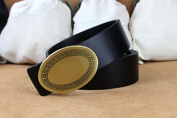 2017 Fashion High Quality Real Leather Smooth Buckle Belts Men luxury Designer Belts Style High Brand waistbands Size 105-125cm