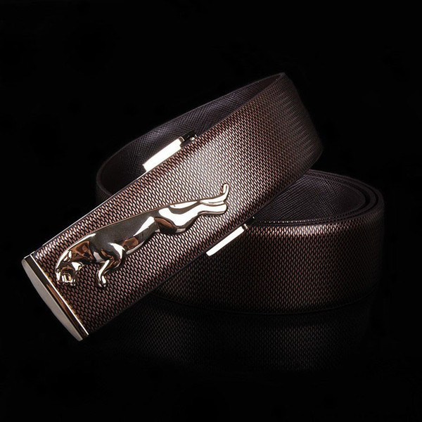 2017 Fashion High Quality Real Leather Leopard Buckle Belts Men Designer Belts Style High Brand waistbands black Size 105-125cm