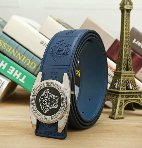 Belt designer luxury G design, original luxury belt, blue print belt body with classic buckle belt, men and women leather belt