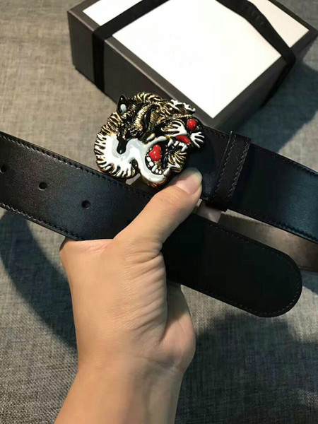 Hot Black Luxury High Quality ceinture Designer Belts Fashion Tiger animal pattern buckle belt mens womens belt for gift