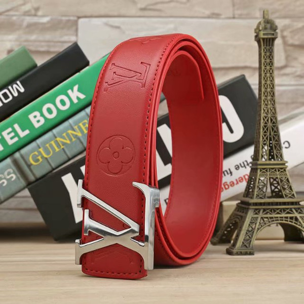 Hot style brand designer bovine leather belt men and women casual fashion belt smooth buckle leather belt wholesale