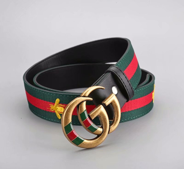 Belt luxury designer brand belt for men and women double letter buckle solid brass gold belt