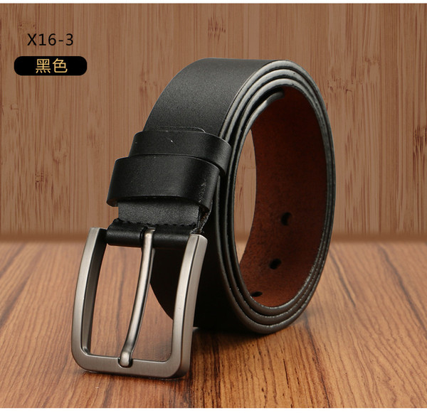 Hot style sells men's genuine leather cow leather belt with fashionable needle buckle belt, Korean style casual belt