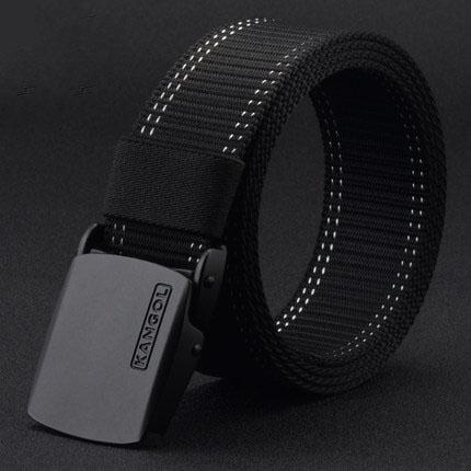 Canvas belt male automatic buckle student youth outdoor leisure belt Korean version of the tide plus long jeans belt