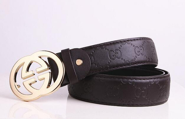 Hot selling new Mens womens black belt Genuine leather Business belts Pure color belt snake pattern buckle belt for gift 105cm-125cm