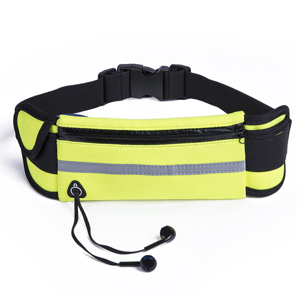 Waterproof Sport Runner Waist Bum Bag Running Jogging Belt Pouch Zip Fanny Pack Fitness Packs 50pcs