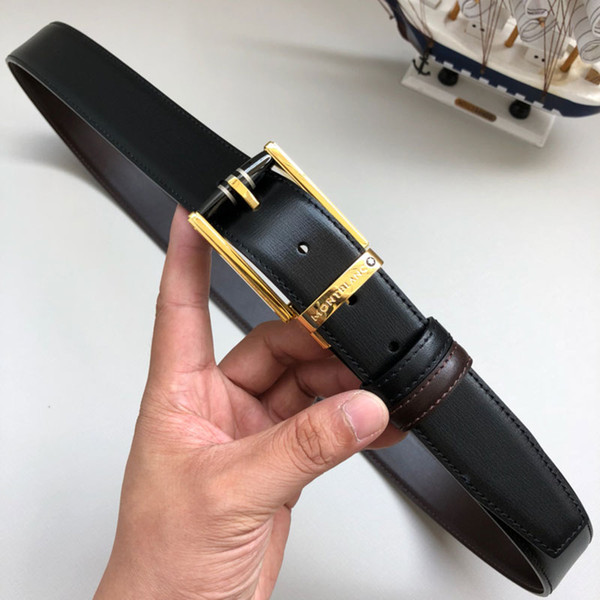 TOP Men belt womens high Quality Genuine Leather black color classic Cowhide Male Belt For Mens fashion Belt free shipping