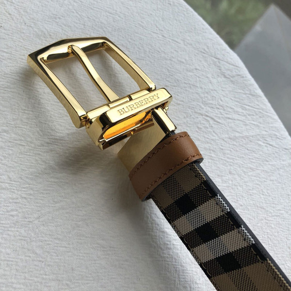 2019 men belt fashion women belts Plaid belts men pin buckle belt top fashion mens leather belts wholesale