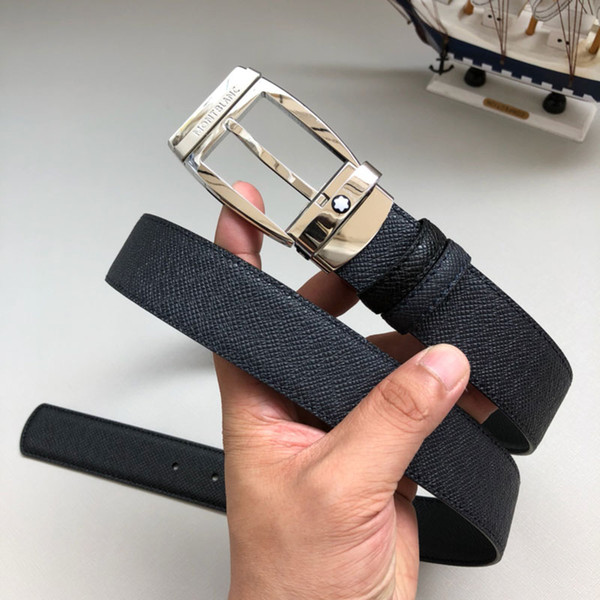 Hot black color Fashion High Quality classic Belts Fashion Pin buckle belt mens womens belt ceinture with box