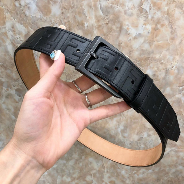 2019 fashion Belts Men and Women Fashion Belt Women Leather Belt Gold Silver and Black Buckle