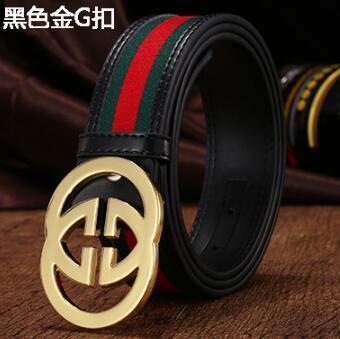 Hot selling new Mens womens black belt Genuine leather Business belts Pure color belt snake pattern buckle belt for gift 105-125cm