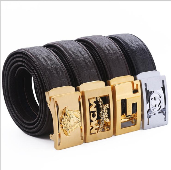 2018 men's dress belt sports fashion men's belt suede leather youth casual automatic buckle belt men really