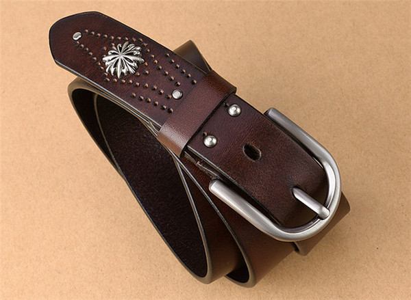 2019 Best Quality First Class real genuine Leather belts for women strap Luxury Belts free shipping