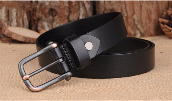 2019 Hot selling new Mens womens black belt Genuine leather Business belts Pure color belt pattern buckle belt for gift