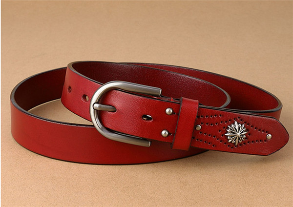 2019 High quality leather lady belt fashionable brand women's leather belt free shipping