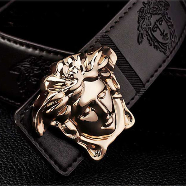 2019 New designer luxury men big buckle fashion business luxury luxury retro style high quality wholesale free shipment