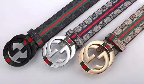 2019 Wholesale design men's and women's fashion belt genuine leather luxury belt brand gold and silver black buckle to show temperament, fas