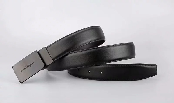 2019 Hot Belt Luxury Designer Belts for Men Black High Quality Genuine Leather L Buckle Strap for Jeans