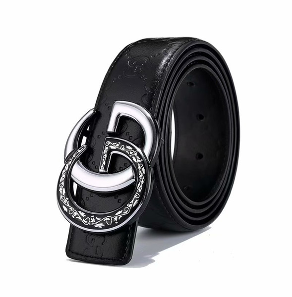 2019 Design Belts Men and Women Fashion Belt Women Leather Belt Gold Silver and Black Buckle