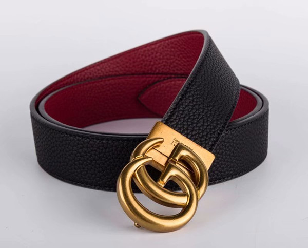 Belt men and women leather belt youth smooth buckle leisure alloy first layer leather belt manufacturers wholesale