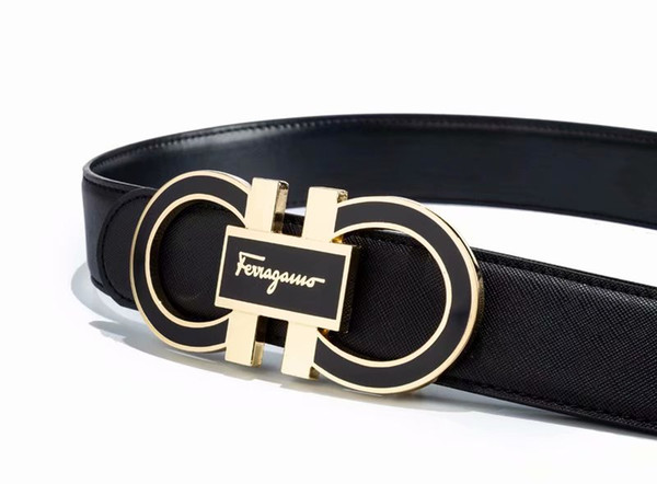 Creative Cowhide Belt For Men Fashione Mbossing Waistband Metal Automatic 8 Shaped Buckle Design Women Leather Girdle New Arrival 15zl Y