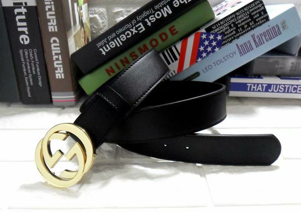 2018 Design Belt Men and Women Fashion Belts Genuine Leather Luxury Belt Brand Waist Belts Gold Silver Black buckle