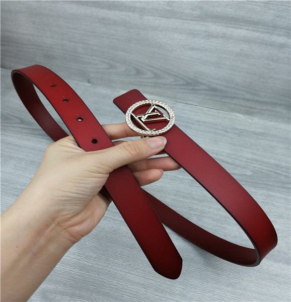 Pure color brand belt classic red belt body gold buckle silver buckle with casual luxurybelt for men and women