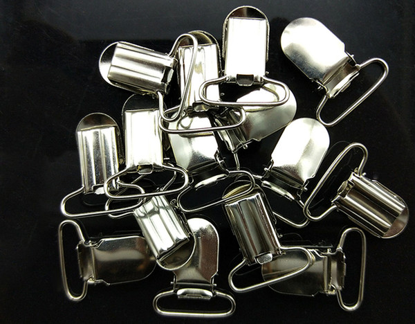 Free shipping Lead Free Metal Suspender clips Paci Pacifier Clips Ribbon Craft Sewing Tool 100pcs / lot