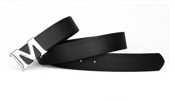 High Fashion M Metal Buckle Dress Belts for Women Luxury Designer Brand Lady's High Quality PU Leather waistband for Jeans Skirt