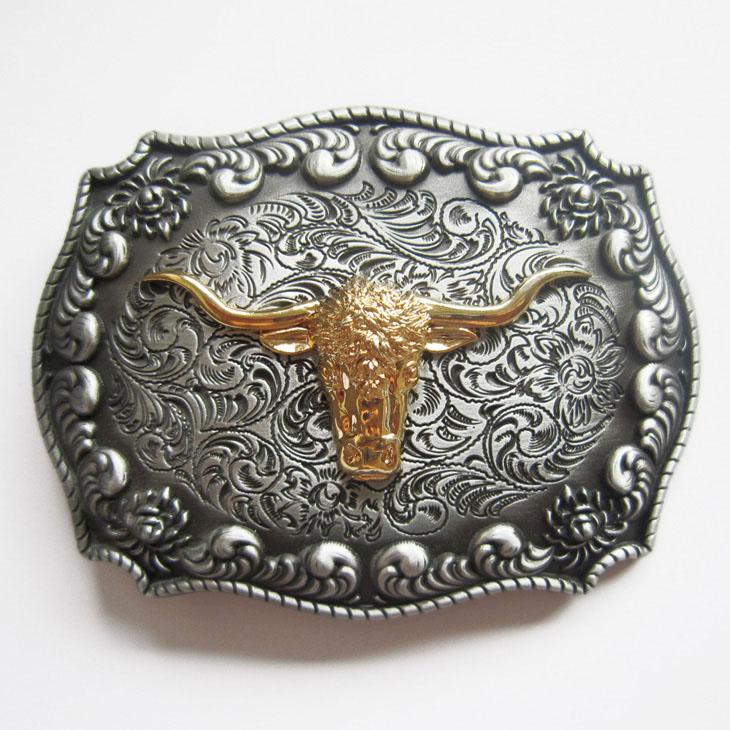 JEAN'S FRIEND New Original Western Cowboy Rodeo Bull Double Color Heavy Metal Belt Buckle Gurtelschnalle BUCKLE-WT130 Brand New Free Ship