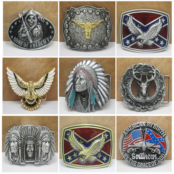 2016 Confederate Southern South Rebel Dixie Flag CSA Army Big Belt Buckle Buckles 9 Styles Flag Lebel Belt Cool Gift E870L