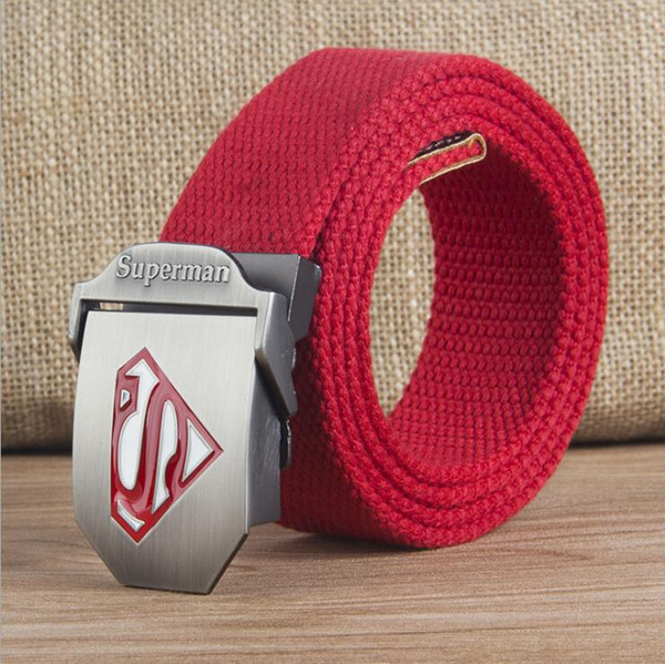 Superman New Canvas belt Best quality SUP & yeezus Thick fashion man Best quality Men and women leisure sports free shipping