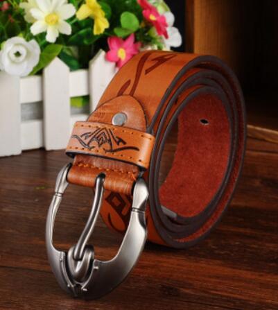 Brand 2018 HOT Men fashion Male belt brand men's belts high quality business waist Women Belt Smooth Metal buckle jeans cowboy cintos