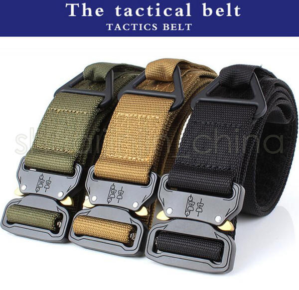 4.5*125CM Quick Release Buckle Belt Quick Dry Safety Belt Training Pure Nylon Duty Out Tactical Belt GGA495 20PCS