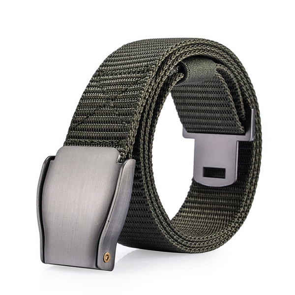 New personality fashion men's automatic buckle canvas belt men's youth casual students teenager outdoor activity belt