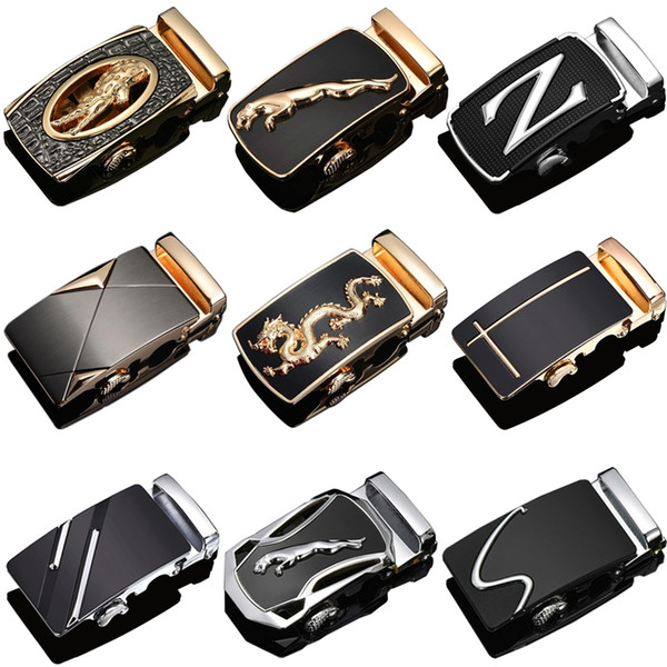 Men's Fashion Alloy Metal Slide Automatic Buckle Ratchet for Business Leather Belt Accessories