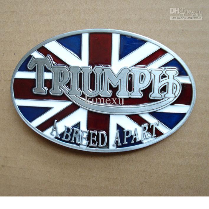 New Buckle SW-378 TRIUMPH A BREED APART ENGLAND FLAG BELT BUCKLE