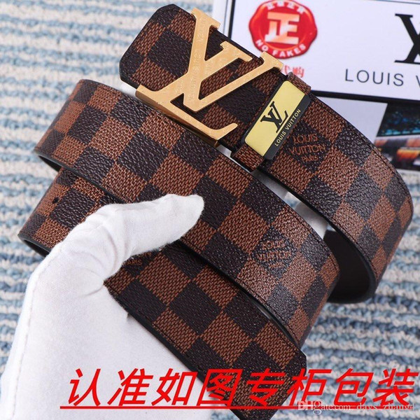 2020 bsa fashion luxury men and women belt 24K pure steel buckle men's casual sports belt comfortable luxury generous Width 3.8cm M4033