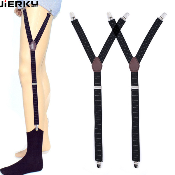 Metal Buckle Design Shirt Stays Garter Suspenders Elastic Men Braces for Shirt Holder Tirantes Adjustable Socks Fastener Garters