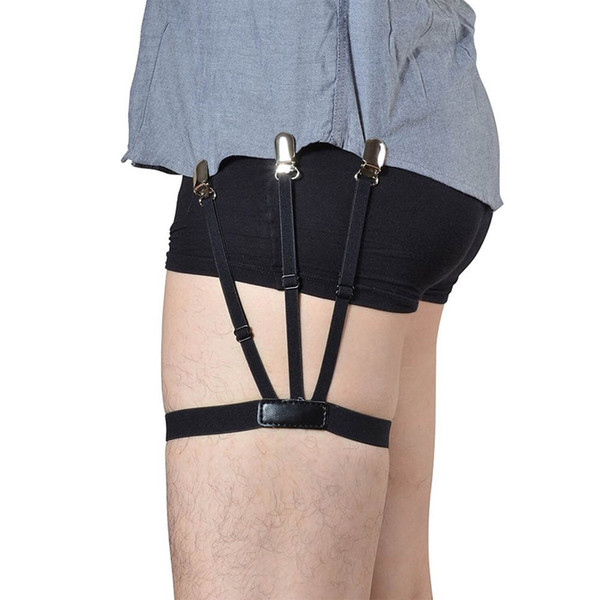 1 Pair Mens Shirt Stays Garters Holder Adjustable Shirt Holders Resistance Belt Shirt Suspenders For Men Locking Clamps