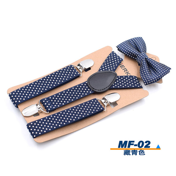 Elastic Boys Gilrs Suspender Bowties Set For Children Wedding Bowties Suspenders Baby Kids Polka Dots Bow Ties Braces Belt