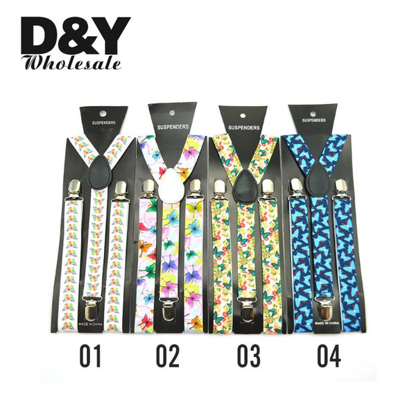 Men women Unisex Clip-on Braces adjustable Elastic Suspender 4 Colors