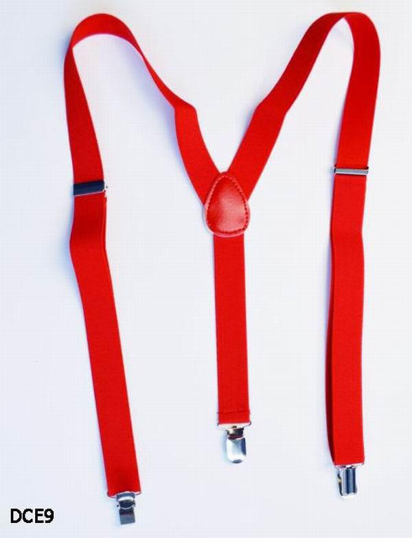 Clip-on Adjustable Unisex Red Braces Suspenders High quality Y Back Style Suspenders 9 Colors Available DCE9*1