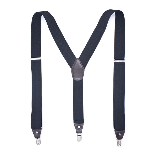 European fashion adult 3 clip adjustable men's suspenders FY18102501