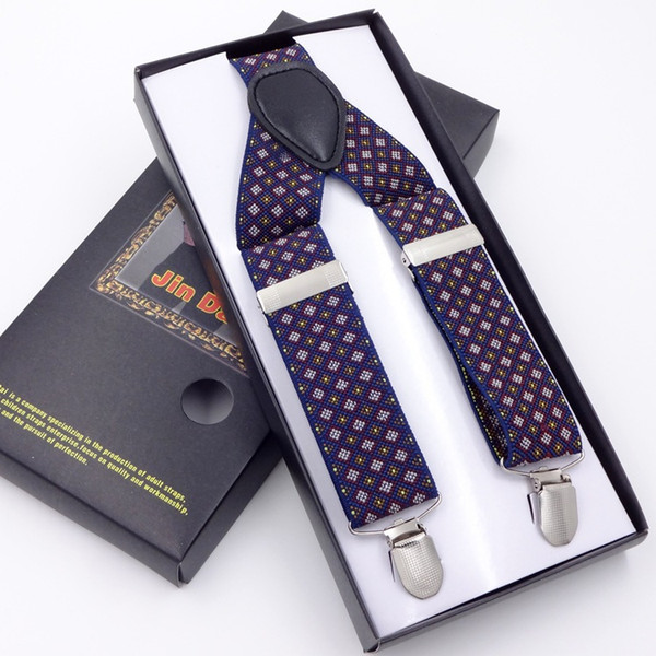 2018 Novelty Printed Suspenders Men Three Clips-on Braces Vintage Mens Suspender for Trousers Husband Male Suspensorio for Skirt