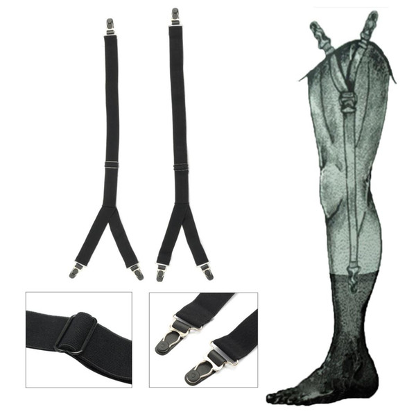 1 Pair Suspenders Stays Holder Socks Shirt For Male, Y Shape Men's Business Shirt High Elastic Garters Men Harness Braces Strap