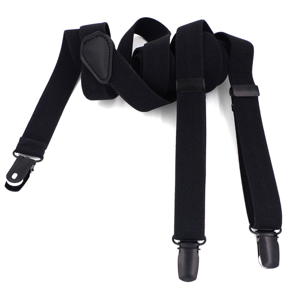 Man's Suspenders Girl's Braces Vintage 3 Black Clips Suspenders Belts Strap Gift for Boy Girl 2.0*125cm 2018 New Design