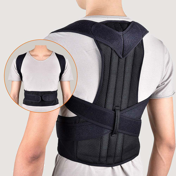 Posture Corrector Back Support Belt Men Orthopedic Posture Corset Lumbar Spine Brace Back Straightener Round Shoulder Waistcoat