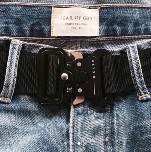 FOG Fear Of God Four Types ALYX Belt Roller Coaster BELT Metal Button Unisex Hip Hop Swag Brand Men Women Belt