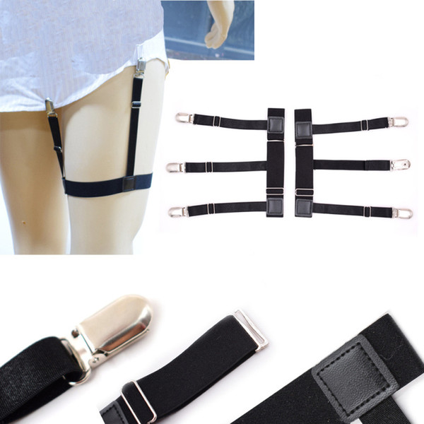 New Mens Shirt Stays Holder Gentleman Leg Suspenders fashion Shirt Braces Elastic Uniform Business strap Shirt Garters 1pair